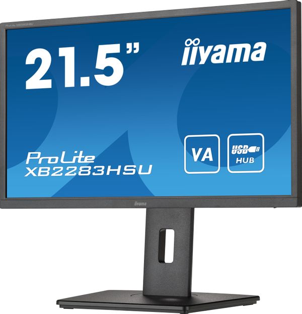 XB2283HSU-B1 d monitor iiyama 21p xb2283hsu b1. fhd. 75hz. 1 ms. hdmi. usb. displayport. reg alt. giro. inclinacion