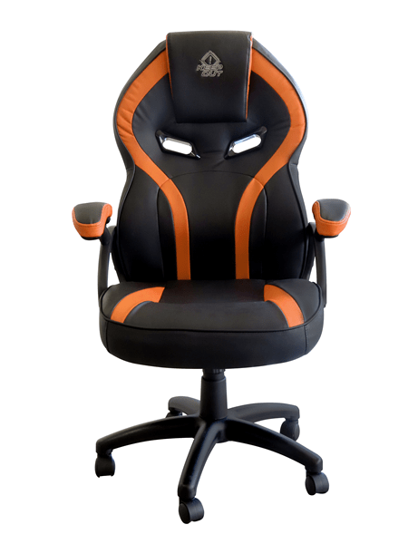 XS200O silla gamer keep out xs200 negra con detalle naranja espuma de alta densidad reposabrazos fijos