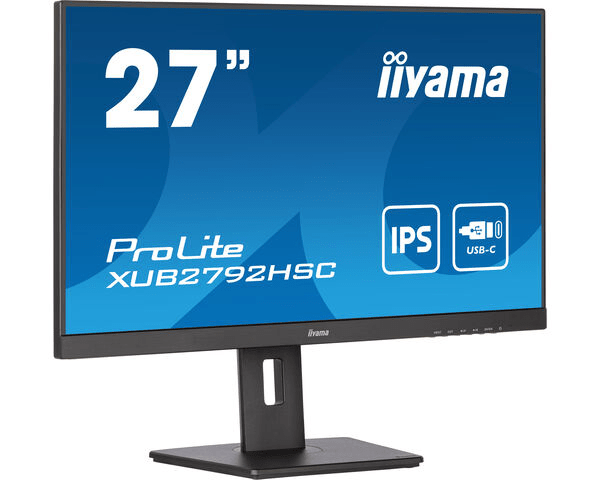 XUB2792HSC-B5 monitor iiyama 27p xub2792hsc-b5. ips. 75hz. 4 ms. hdmi. usb-c. displayport. alt. reg alt. giro. incl. pivot