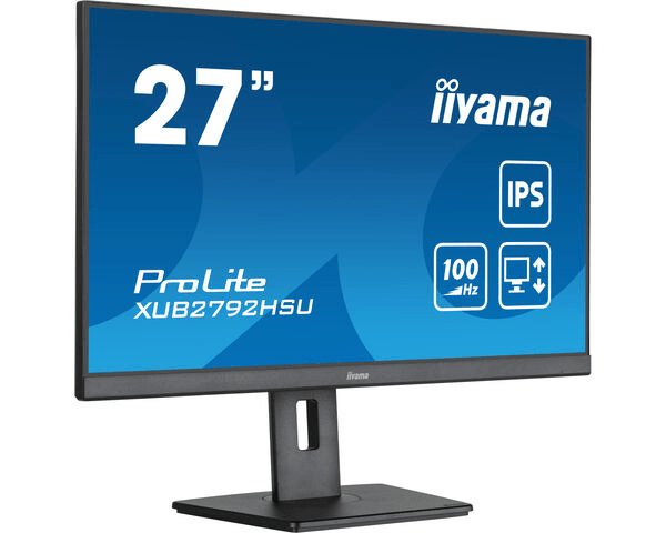 XUB2792HSU-B6 monitor iiyama 27p prolite xub2792hsu-b6. ips. 100hz. 0.4ms. usb. hdmi. displayport. alt 2x2w. altu. giro. incli. pivot