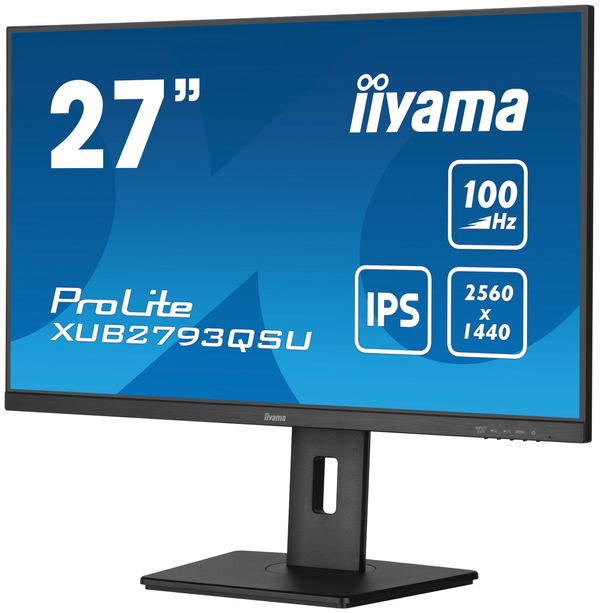 XUB2793QSU-B6 monitor iiyama 27p ips led. 100hz. 0.4ms. hdmi. displayport. usb. alt. reg alt. giro. incl. pivot